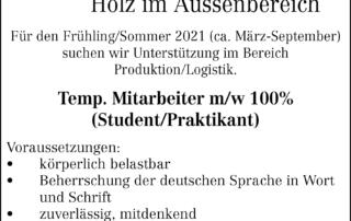 Mitarbeiter gesucht